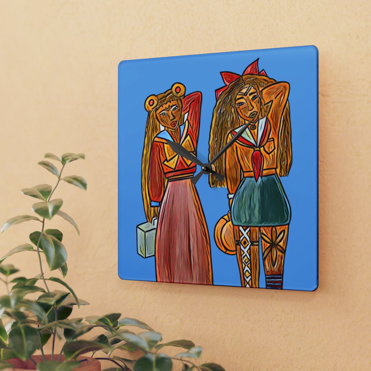 Wall Clock Sailor Moon & Sailor Venus