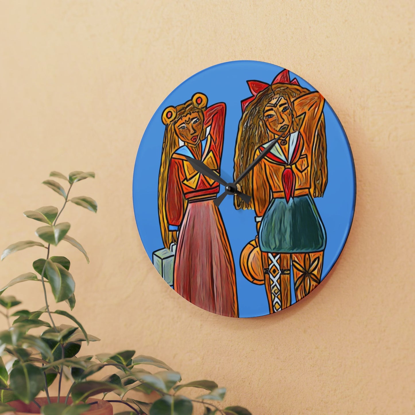 Wall Clock Sailor Moon & Sailor Venus