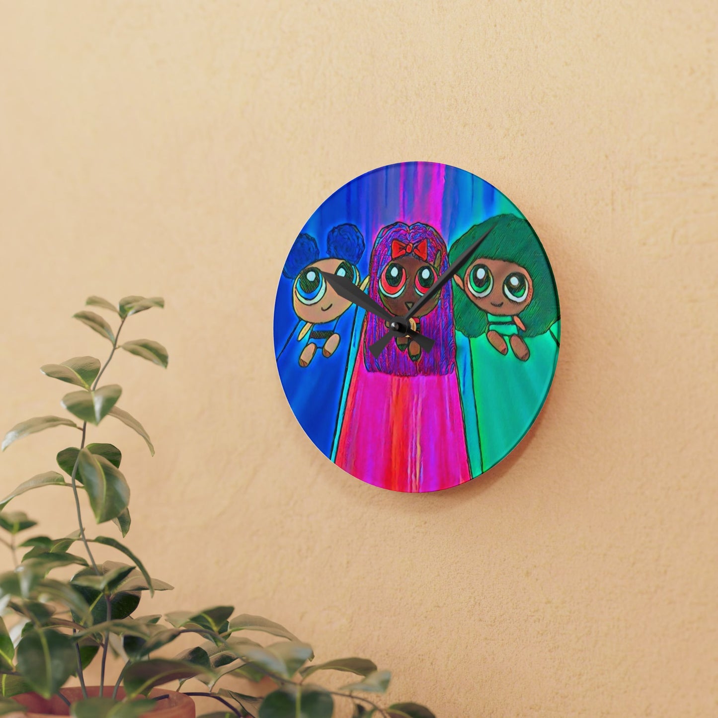Wall Clock Powerpuff Girls