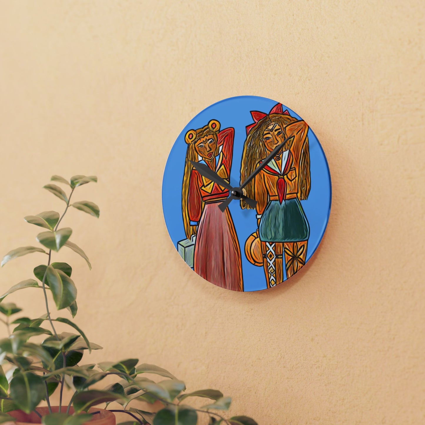 Wall Clock Sailor Moon & Sailor Venus