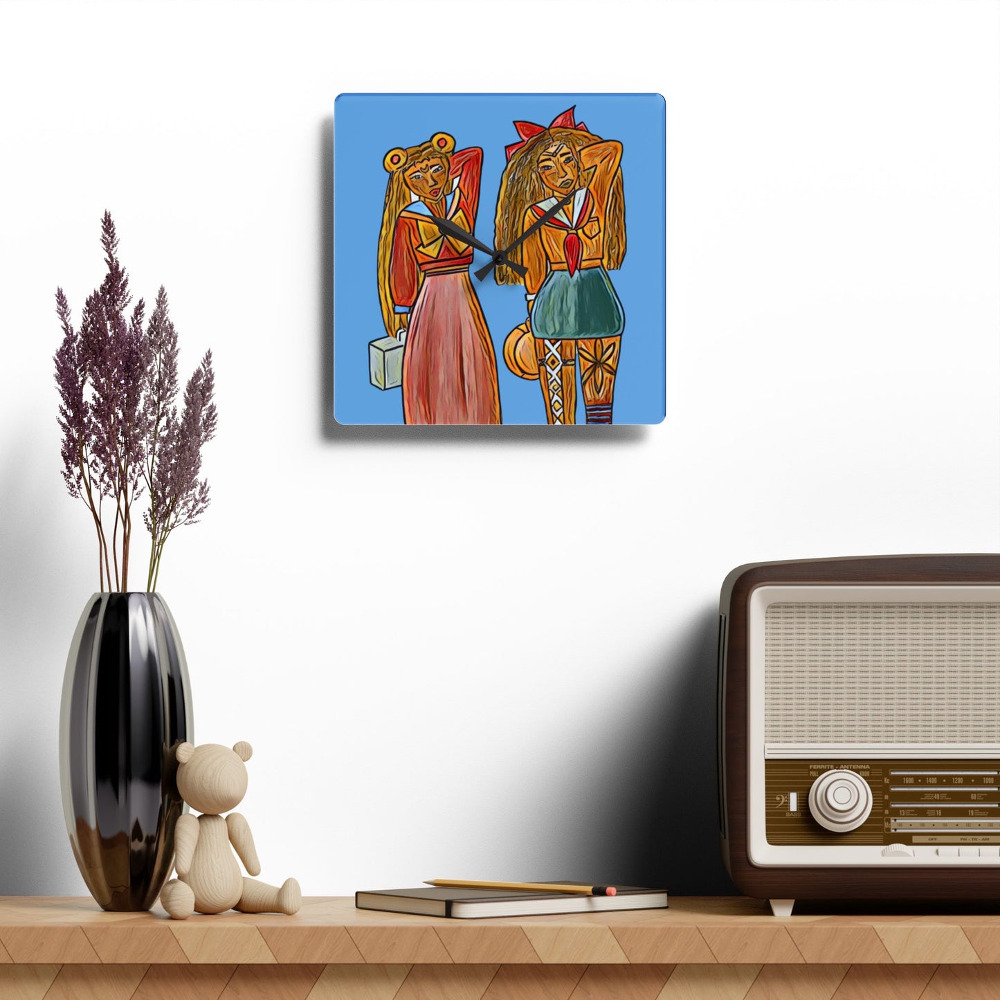 Wall Clock Sailor Moon & Sailor Venus
