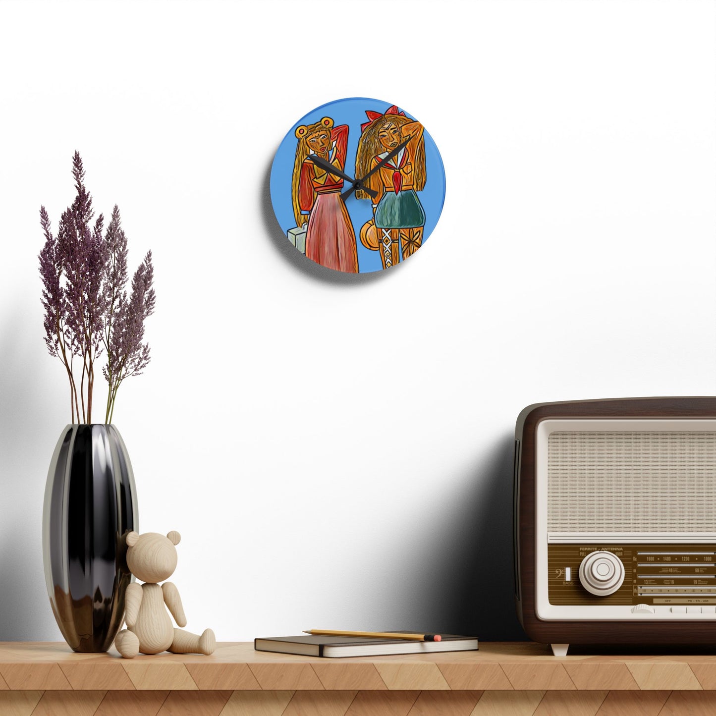 Wall Clock Sailor Moon & Sailor Venus