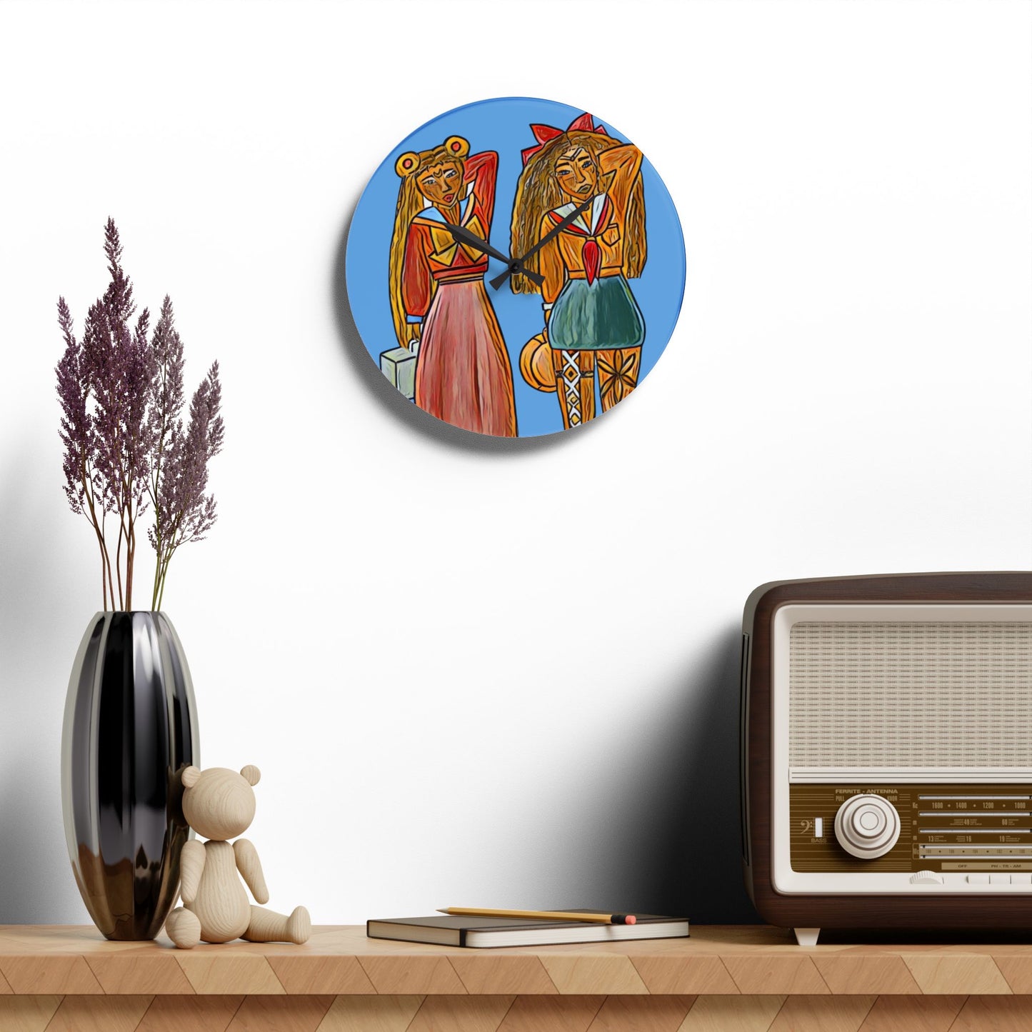 Wall Clock Sailor Moon & Sailor Venus
