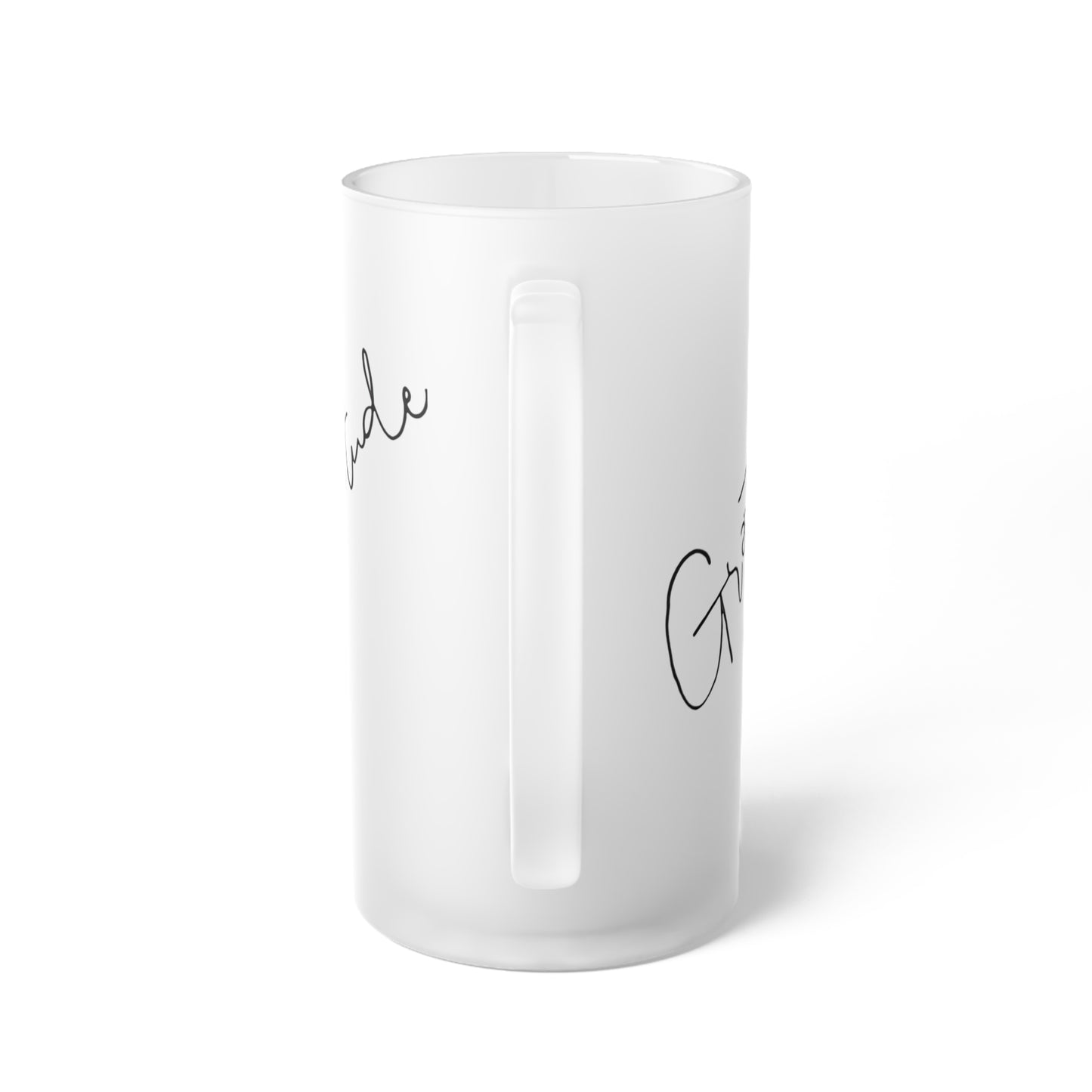 Frosted Glass Mug [16oz] Gratitude