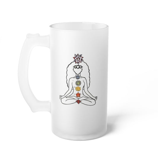 Frosted Glass Mug [16oz] Chakras