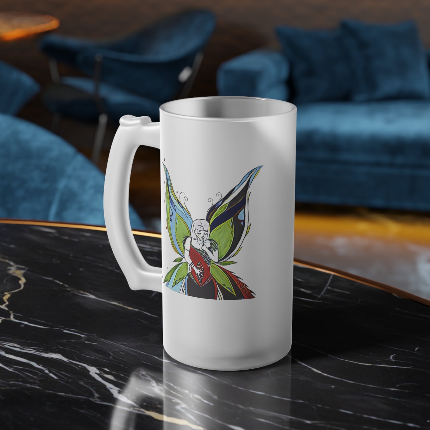 Frosted Glass Mug [16oz] Fairy