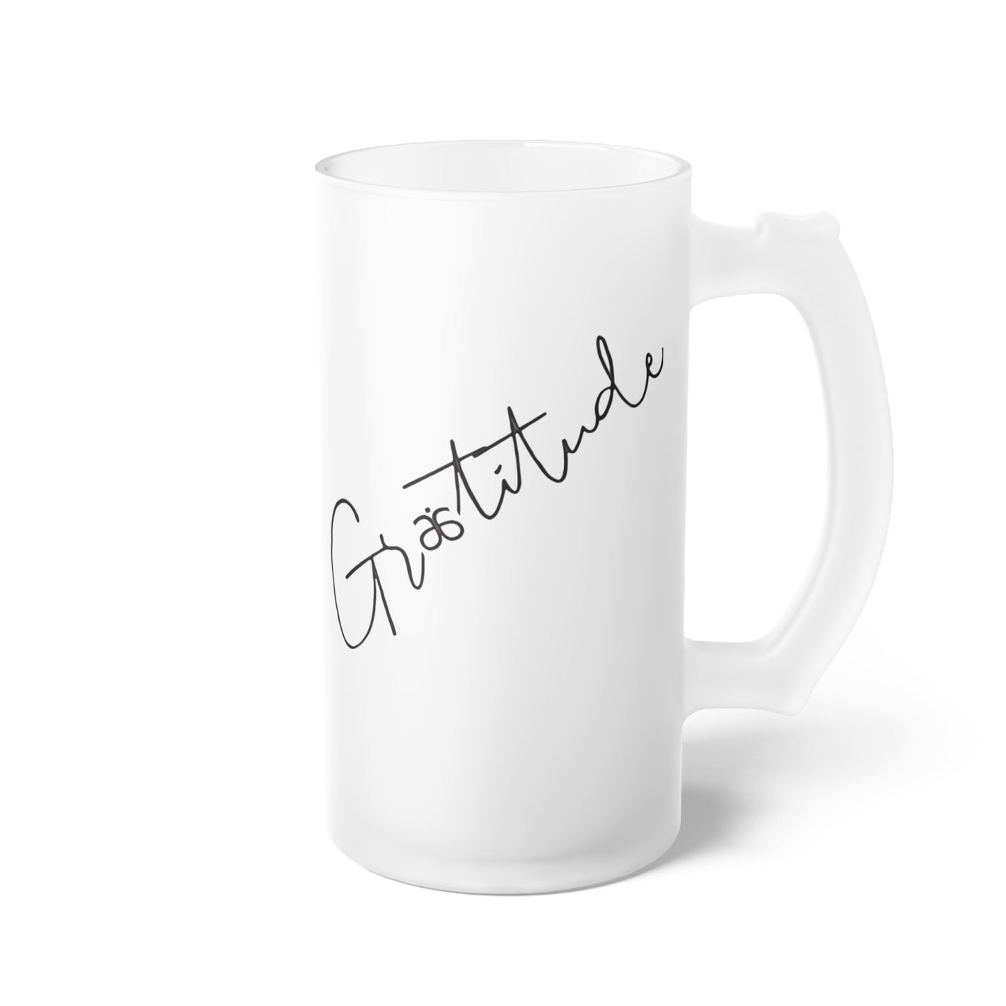 Frosted Glass Mug [16oz] Gratitude