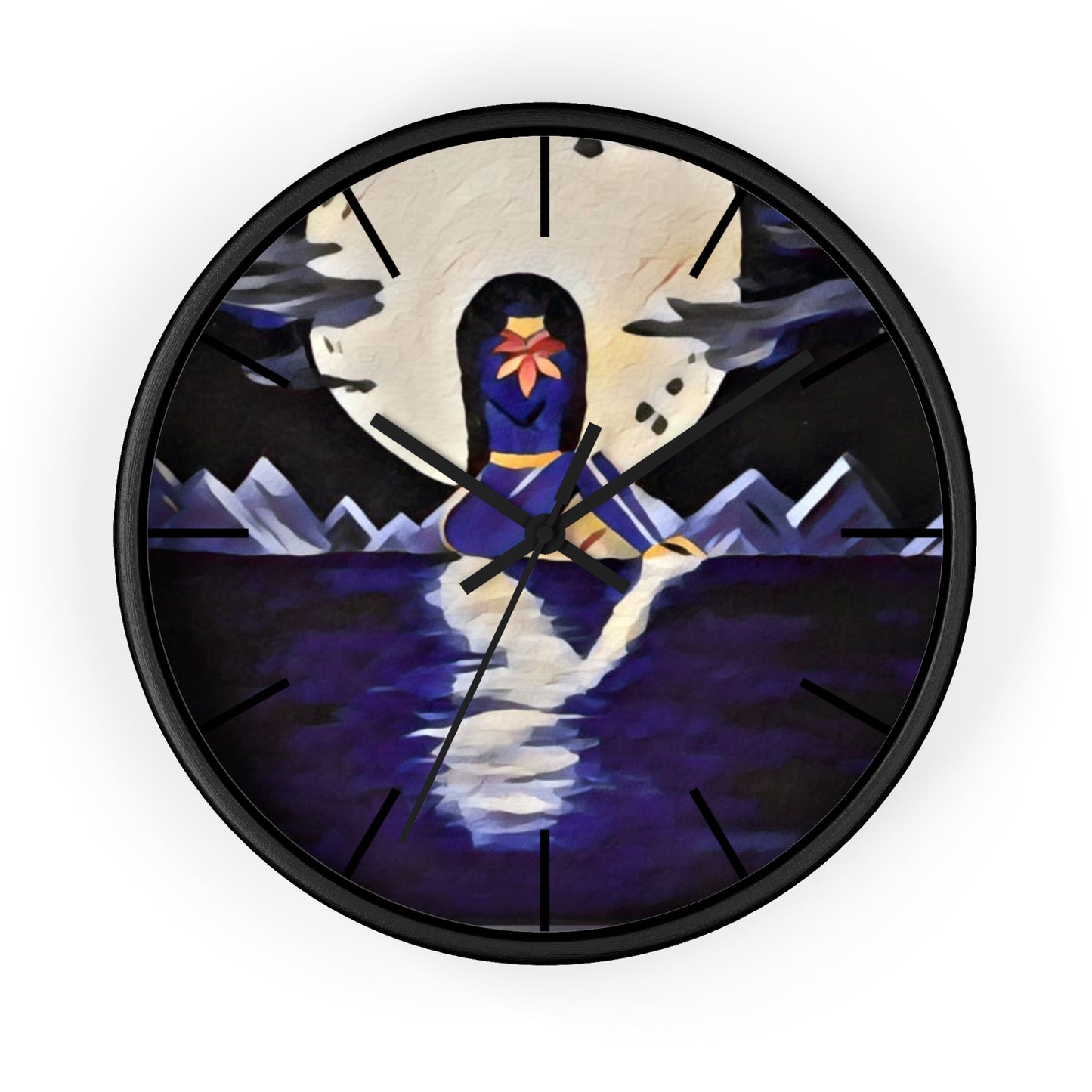 Wall Clock Moon Fae