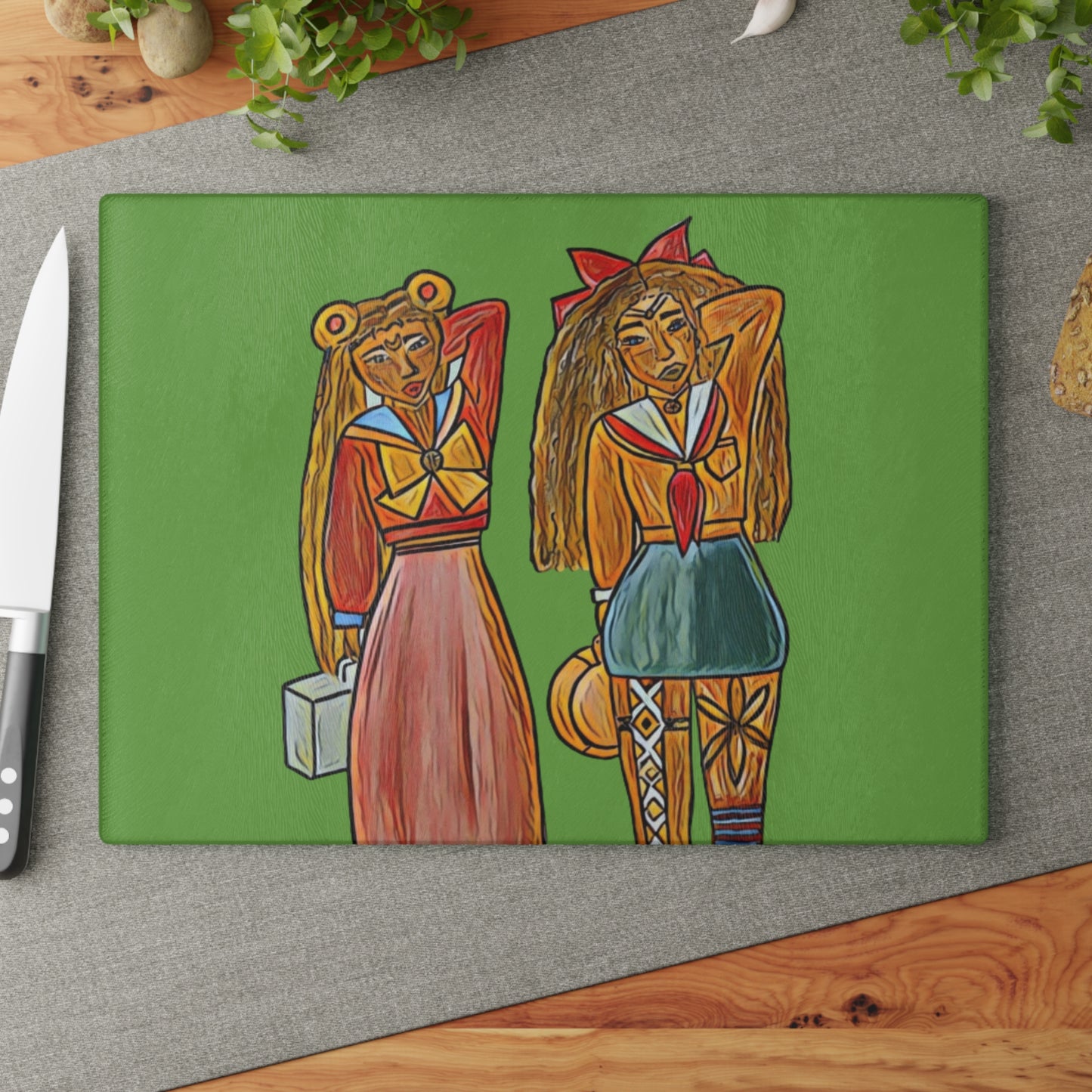 Cutting Board Sailor Moon & Sailor Venus