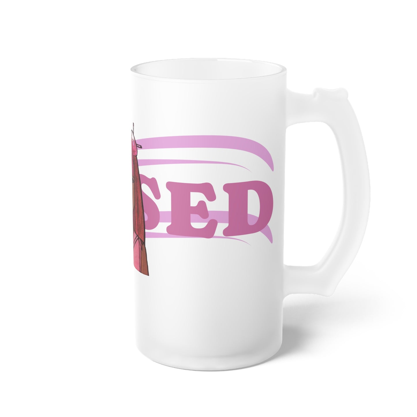 Frosted Glass Mug [16oz] Blessed Queen