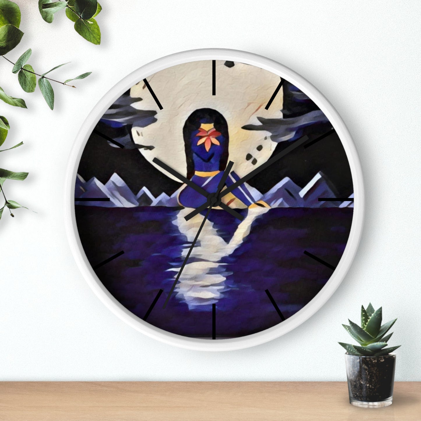 Wall Clock Moon Fae