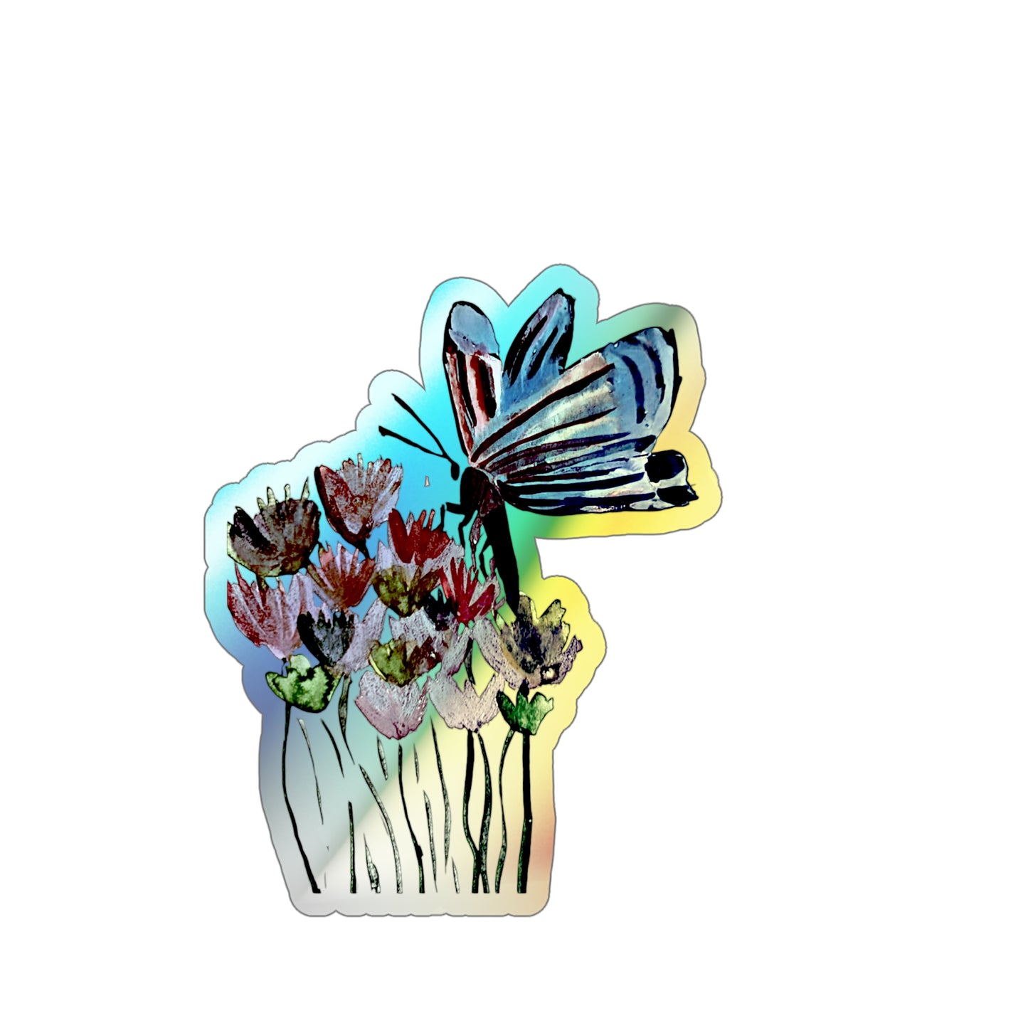 Holographic Butterfly Sticker