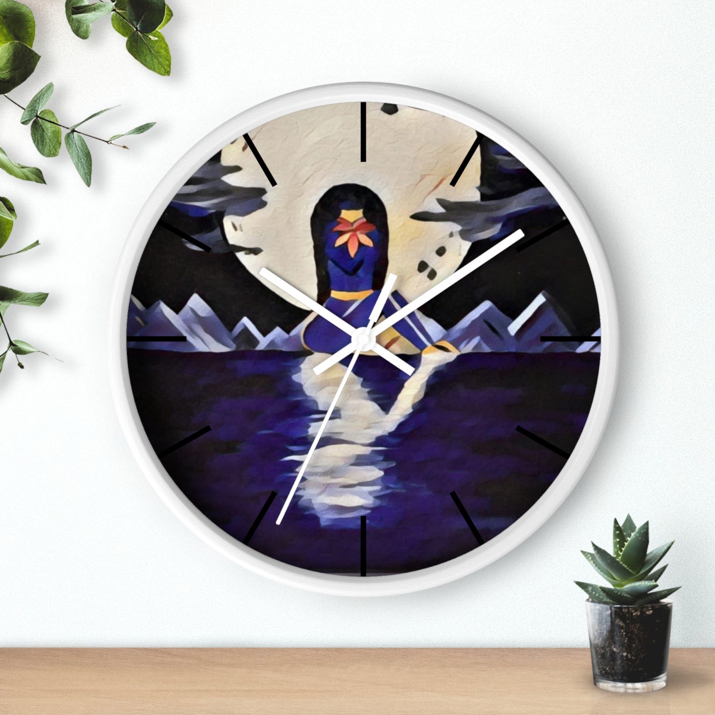 Wall Clock Moon Fae
