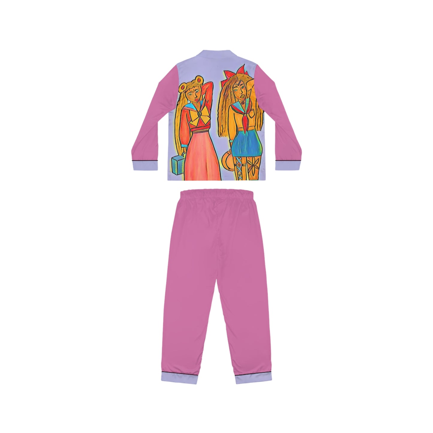 Pajama Sailor Moon & Sailor Venus Satin Set