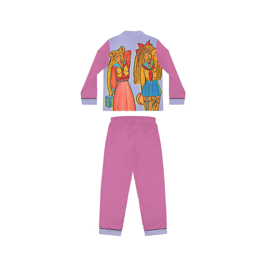 Pajama Sailor Moon & Sailor Venus Satin Set