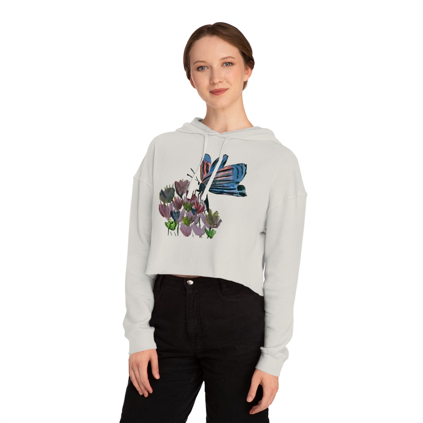 Cropped Butterfly Hoodie