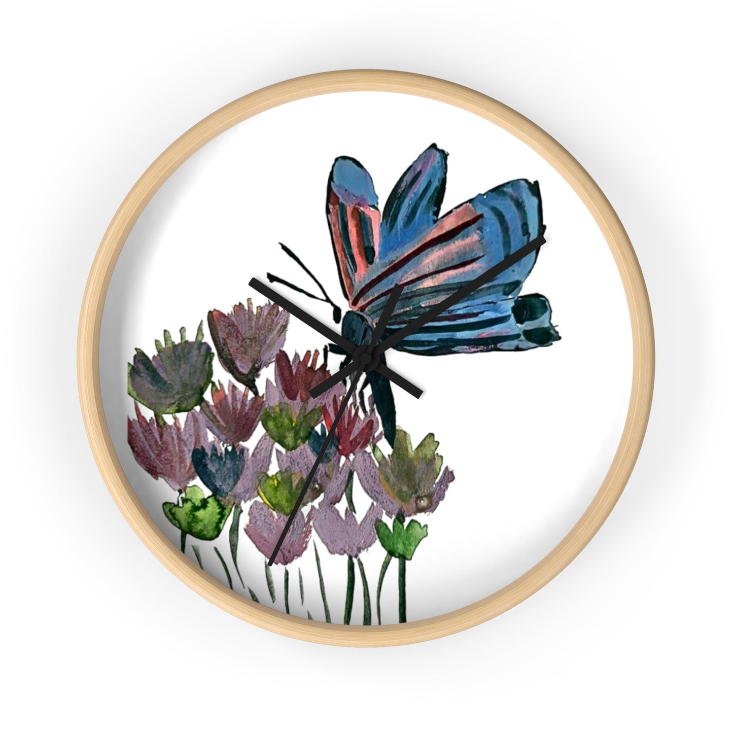 Wall Clock Butterfly