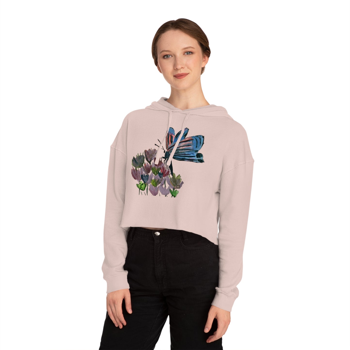 Cropped Butterfly Hoodie
