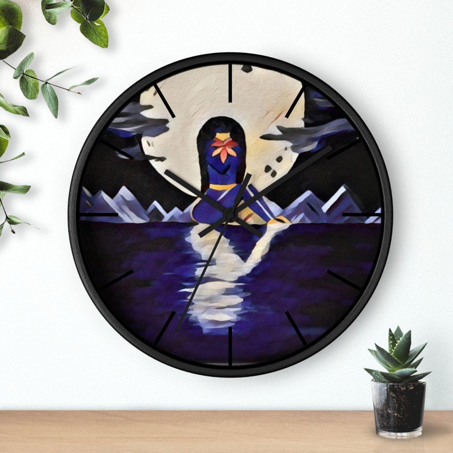 Wall Clock Moon Fae
