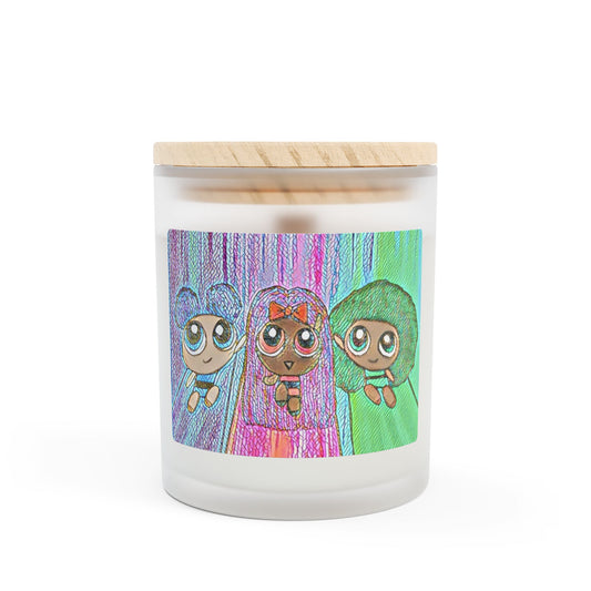 Scented Frosted Glass Candle [11oz] Powerpuff Girls