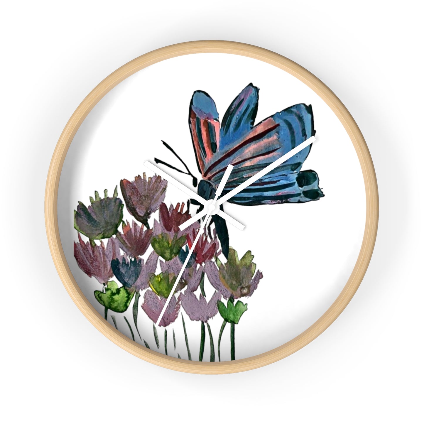 Wall Clock Butterfly