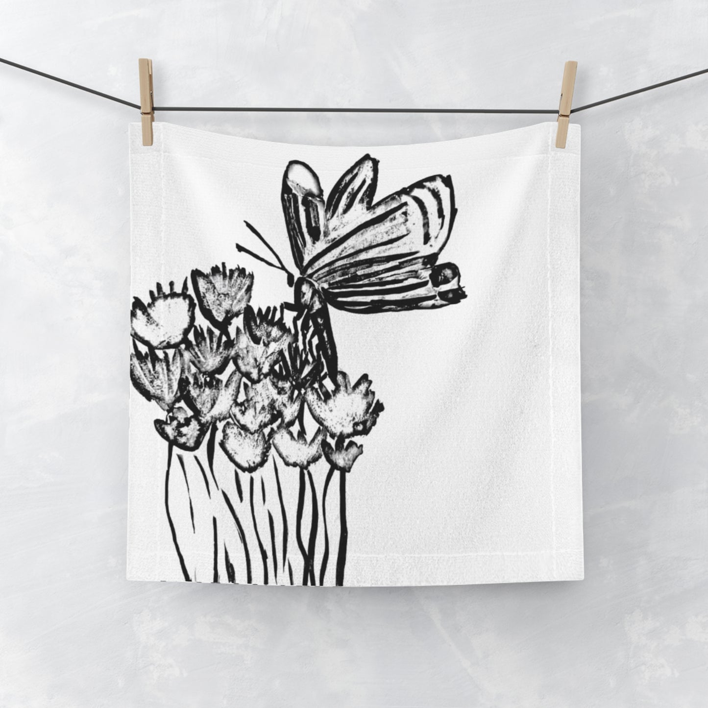 Face Towel Butterfly