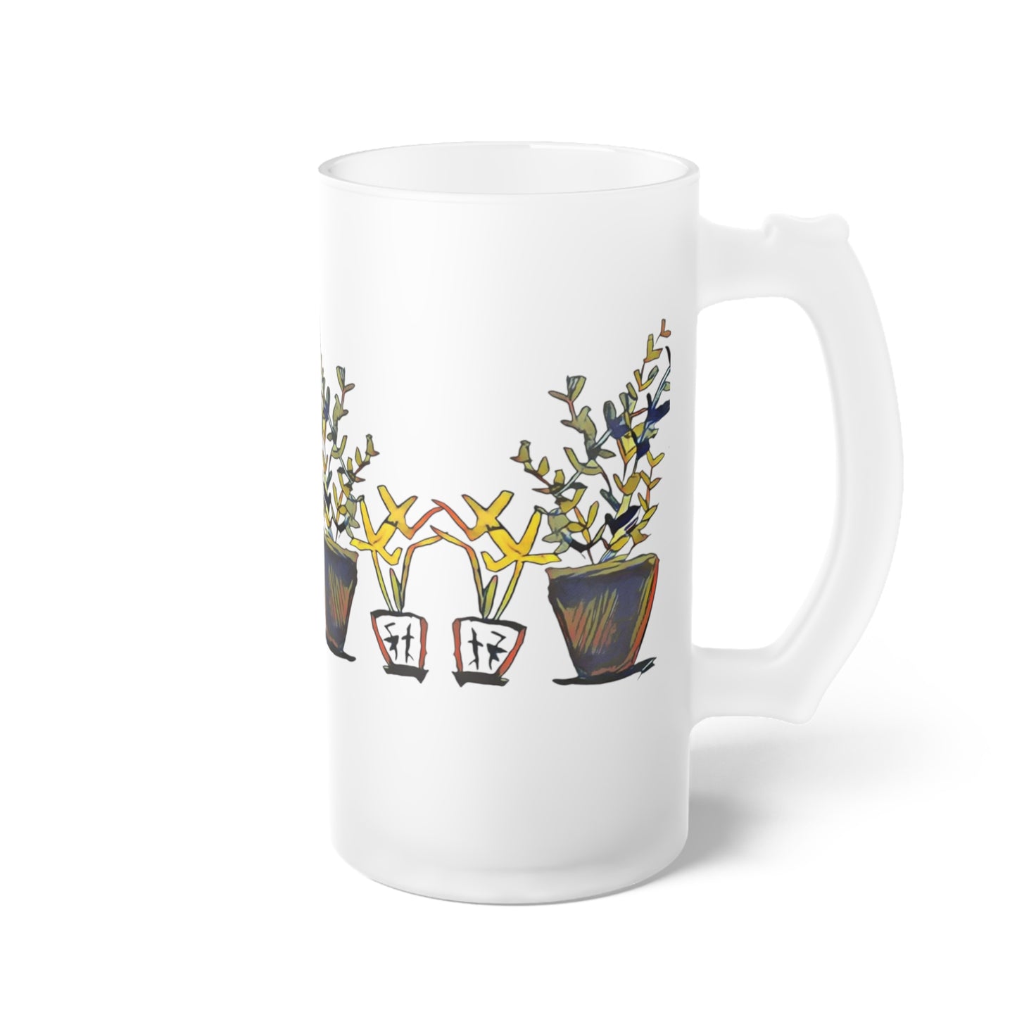 Frosted Glass Mug [16oz] Plants