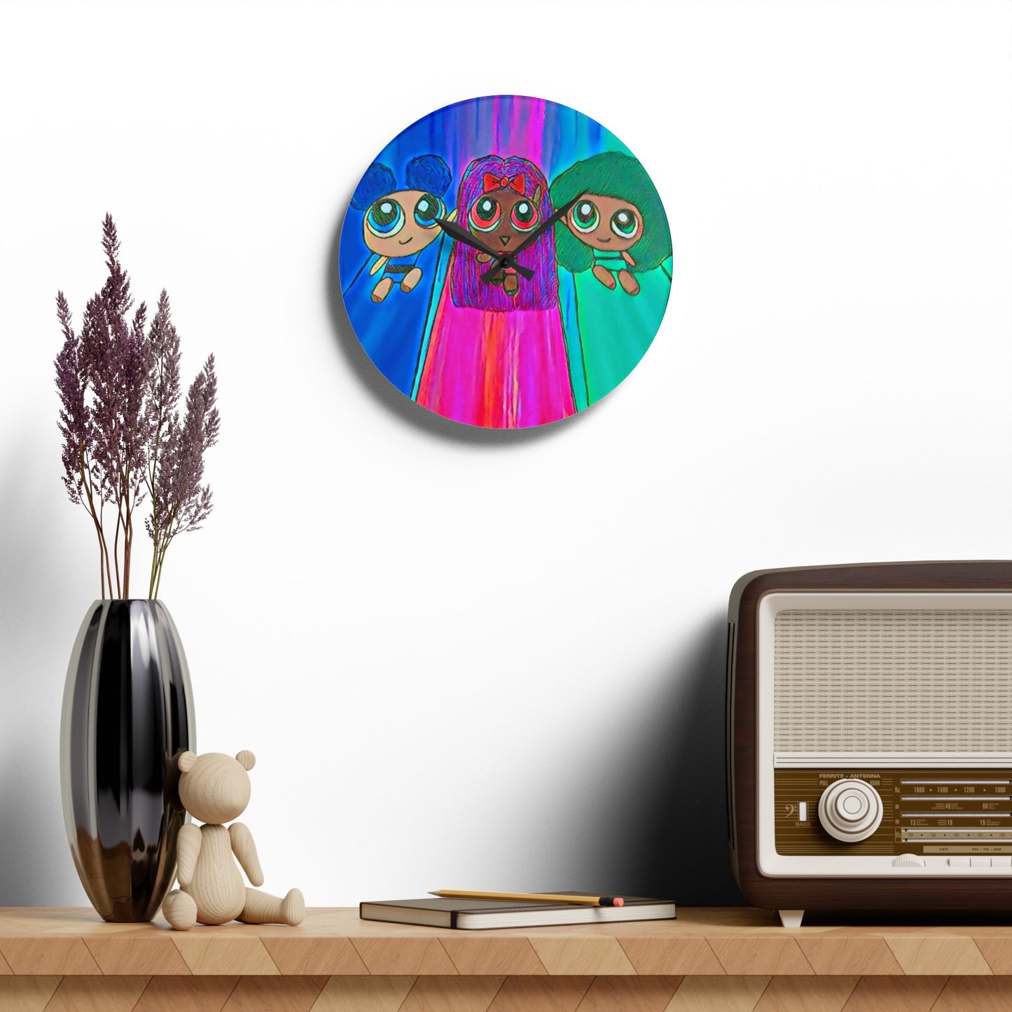 Wall Clock Powerpuff Girls