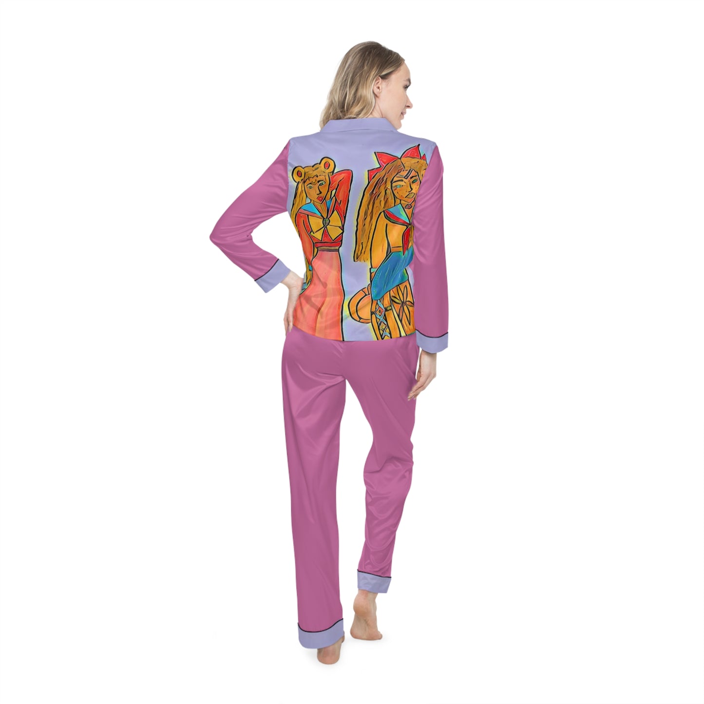 Pajama Sailor Moon & Sailor Venus Satin Set