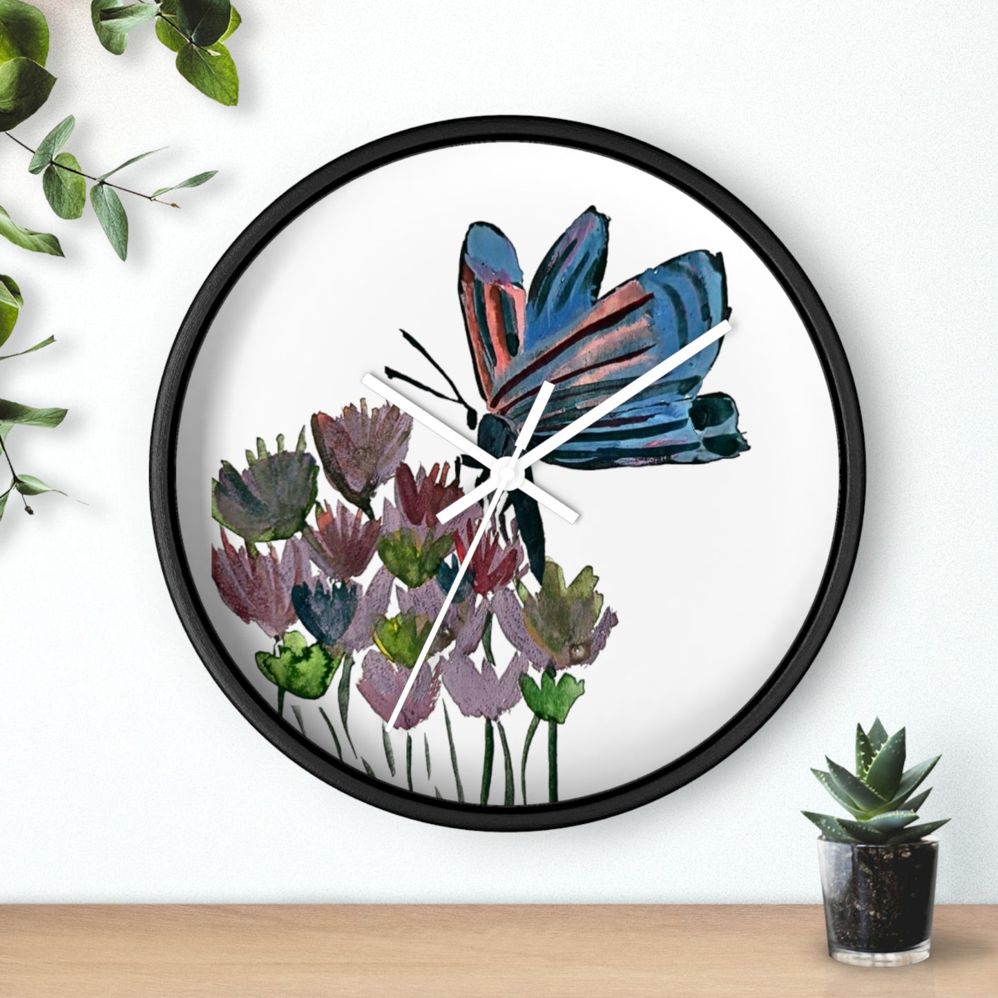 Wall Clock Butterfly