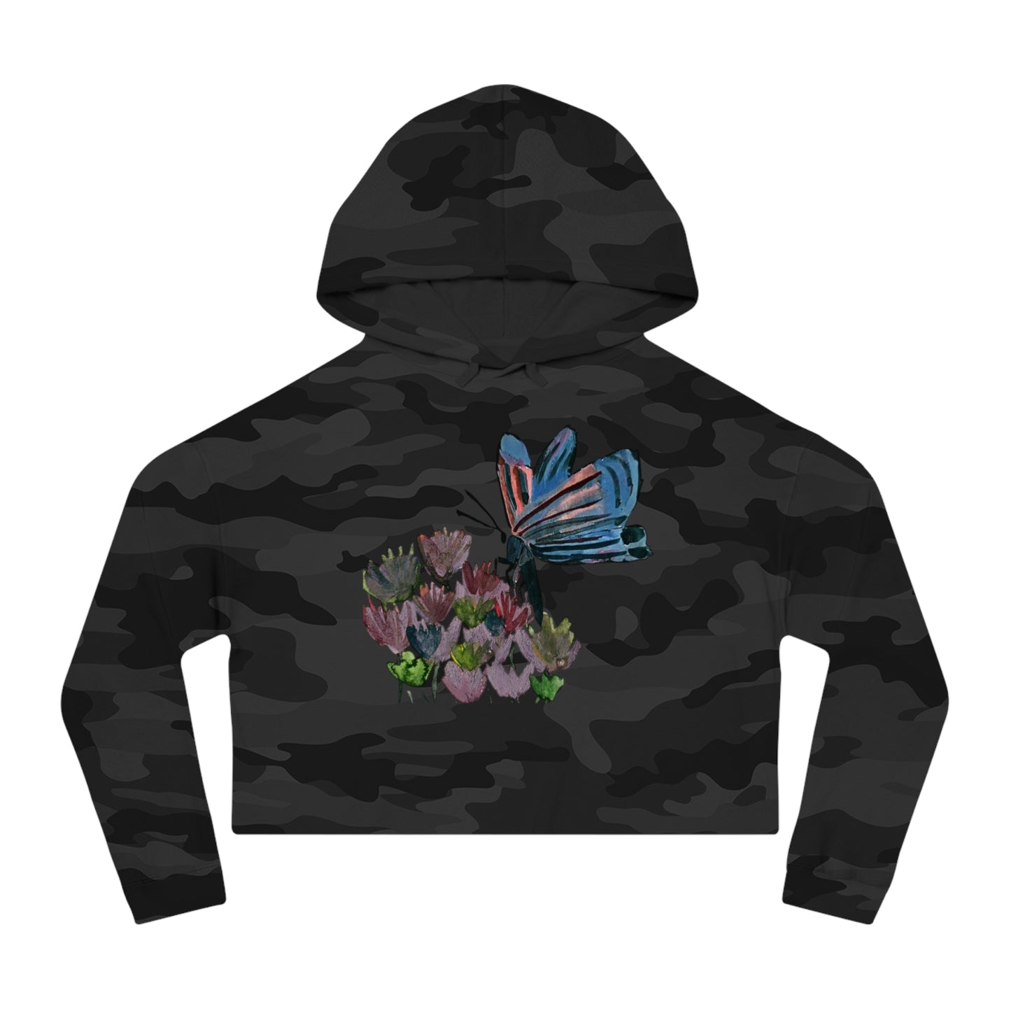 Cropped Butterfly Hoodie