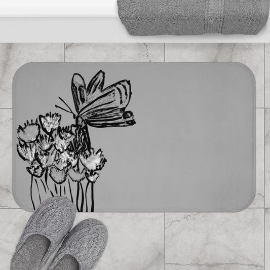 Bath Mat Butterfly