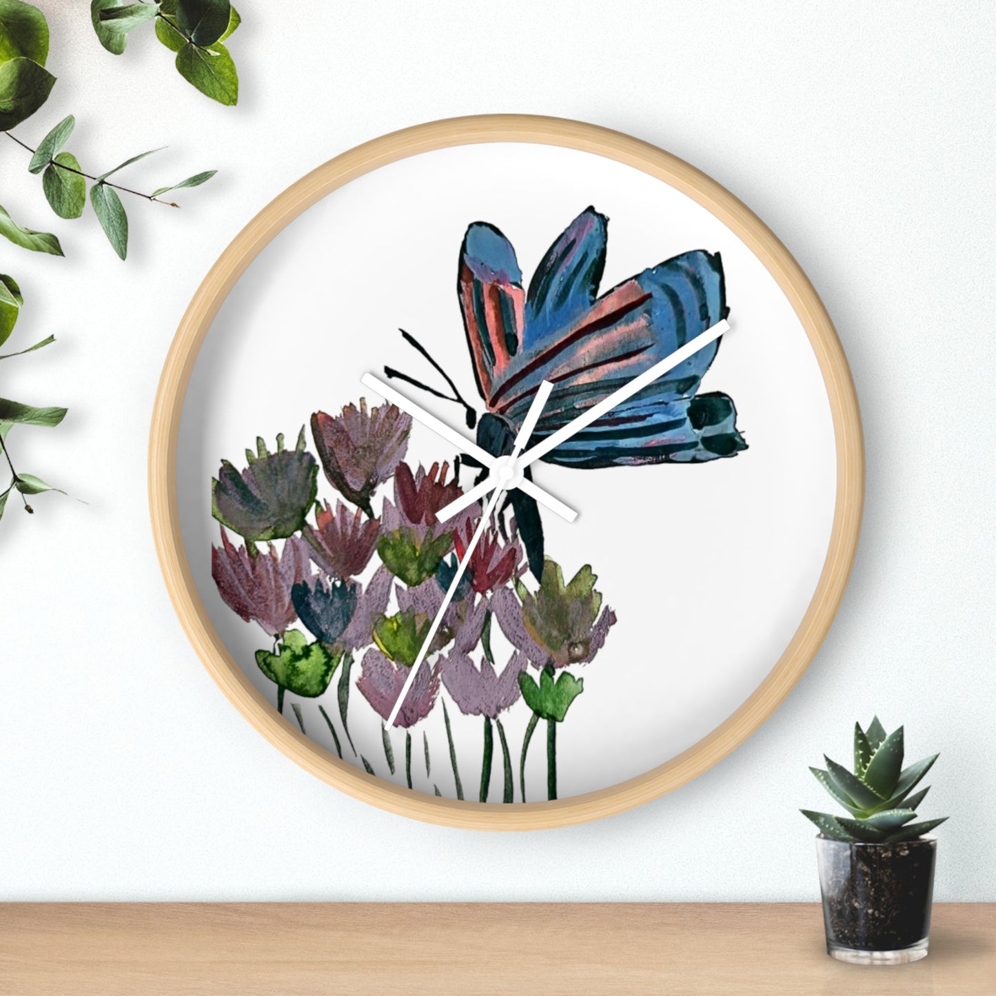 Wall Clock Butterfly
