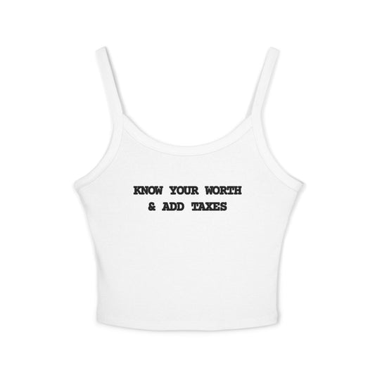 Tank Top Know Your Worth [Straps]