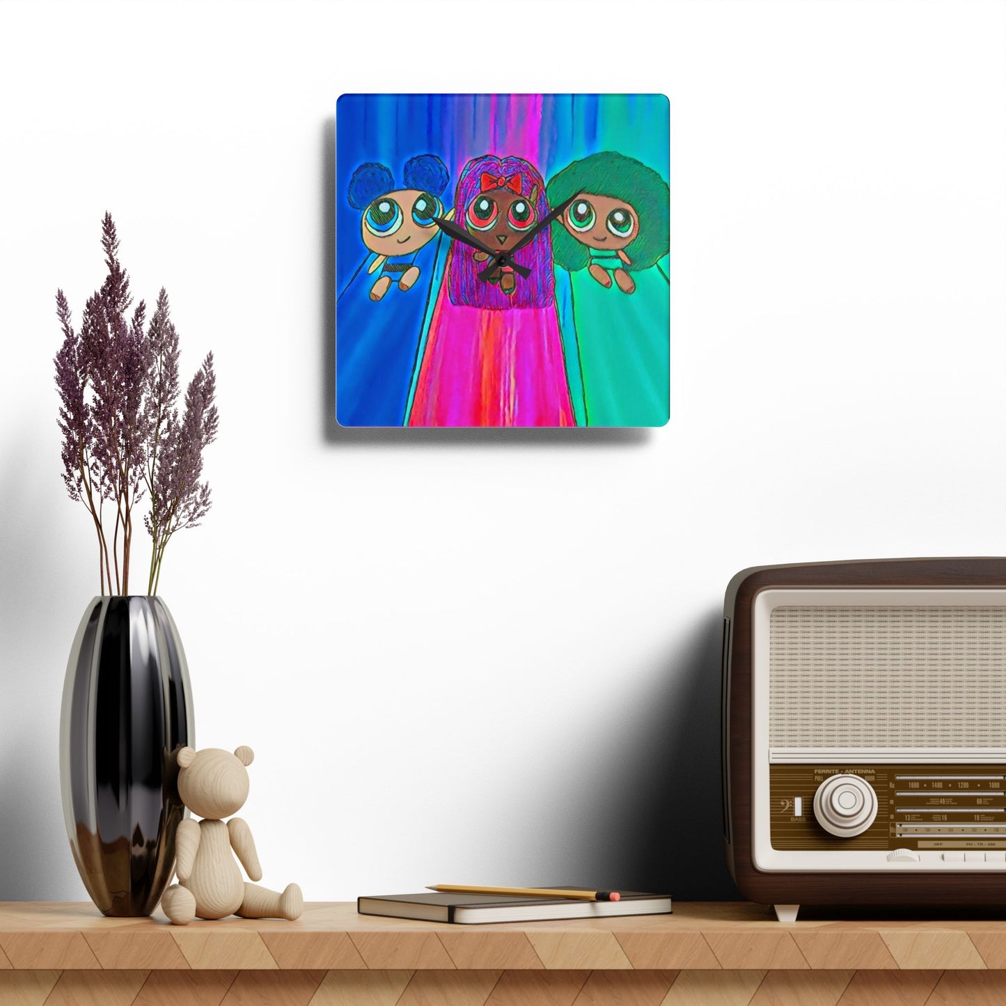 Wall Clock Powerpuff Girls