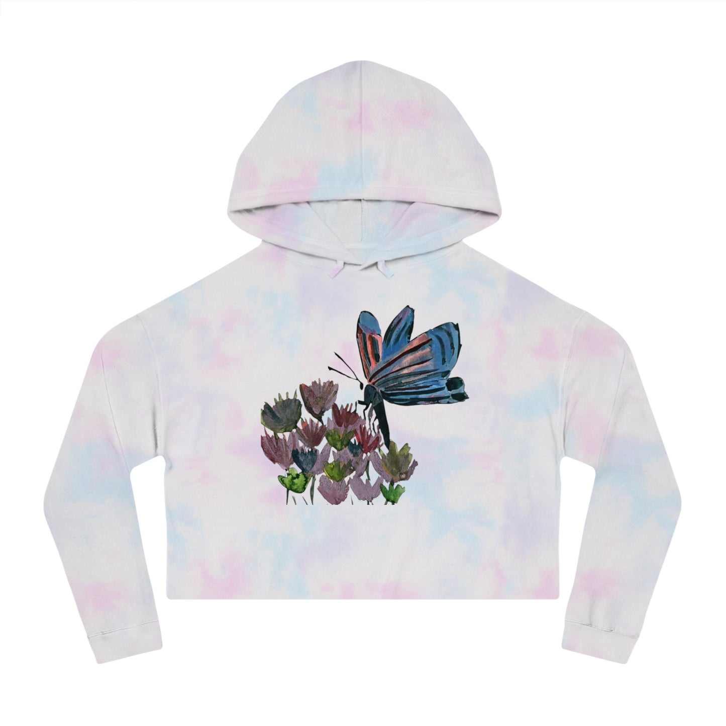 Cropped Butterfly Hoodie