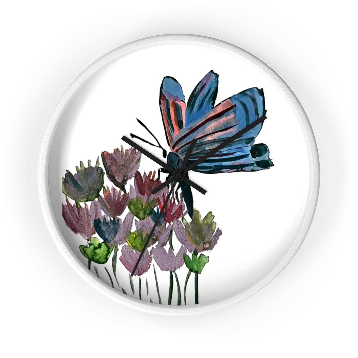 Wall Clock Butterfly