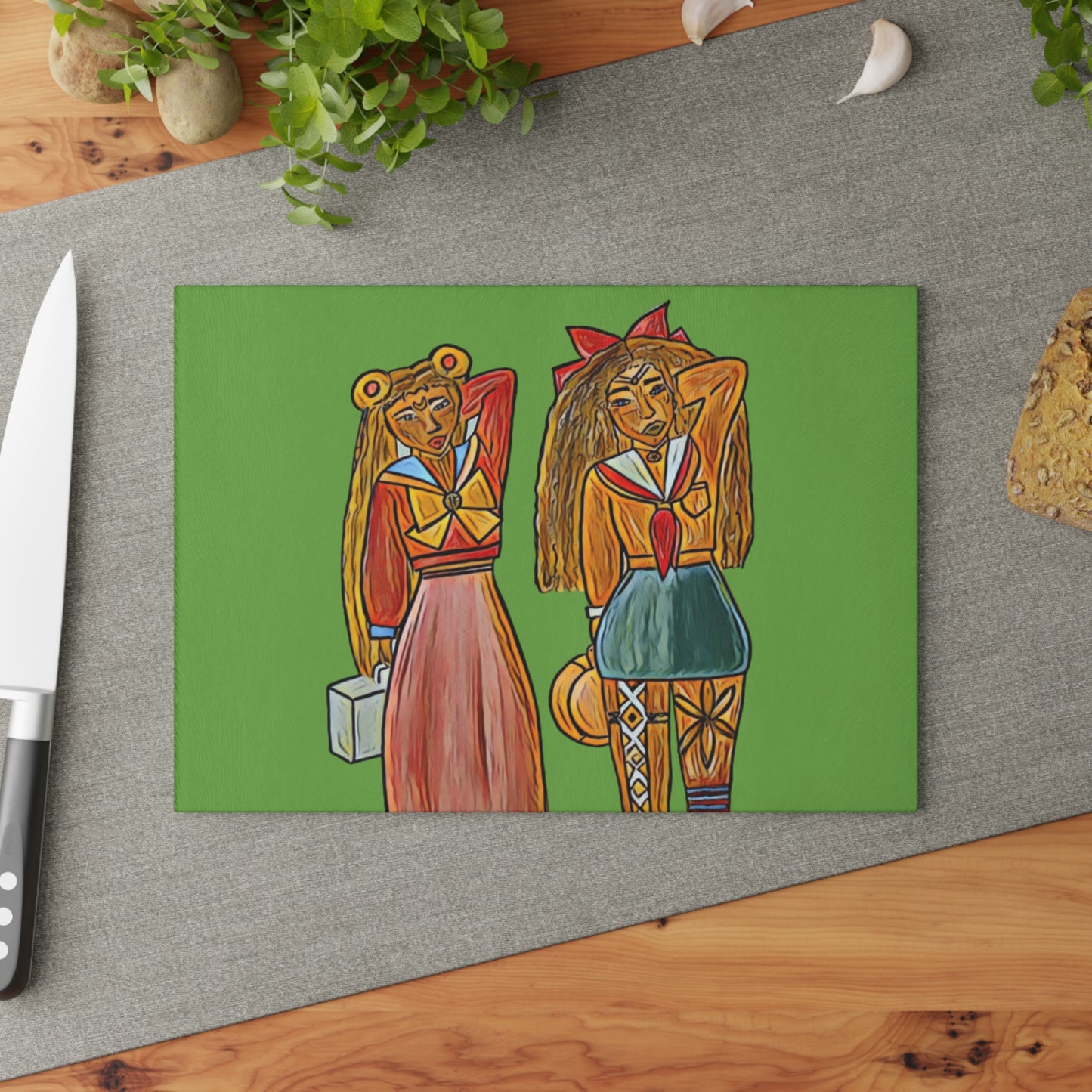 Cutting Board Sailor Moon & Sailor Venus