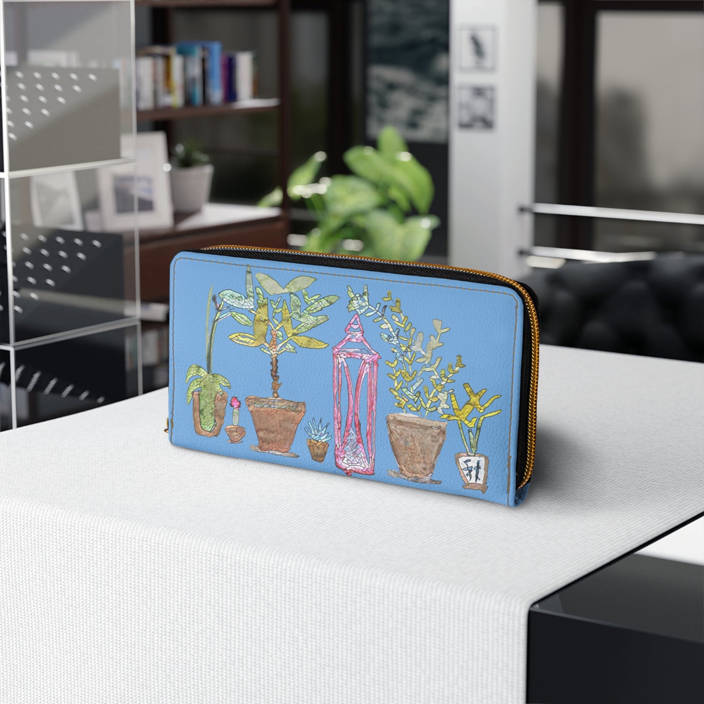 Mula Wallet Plants Blue