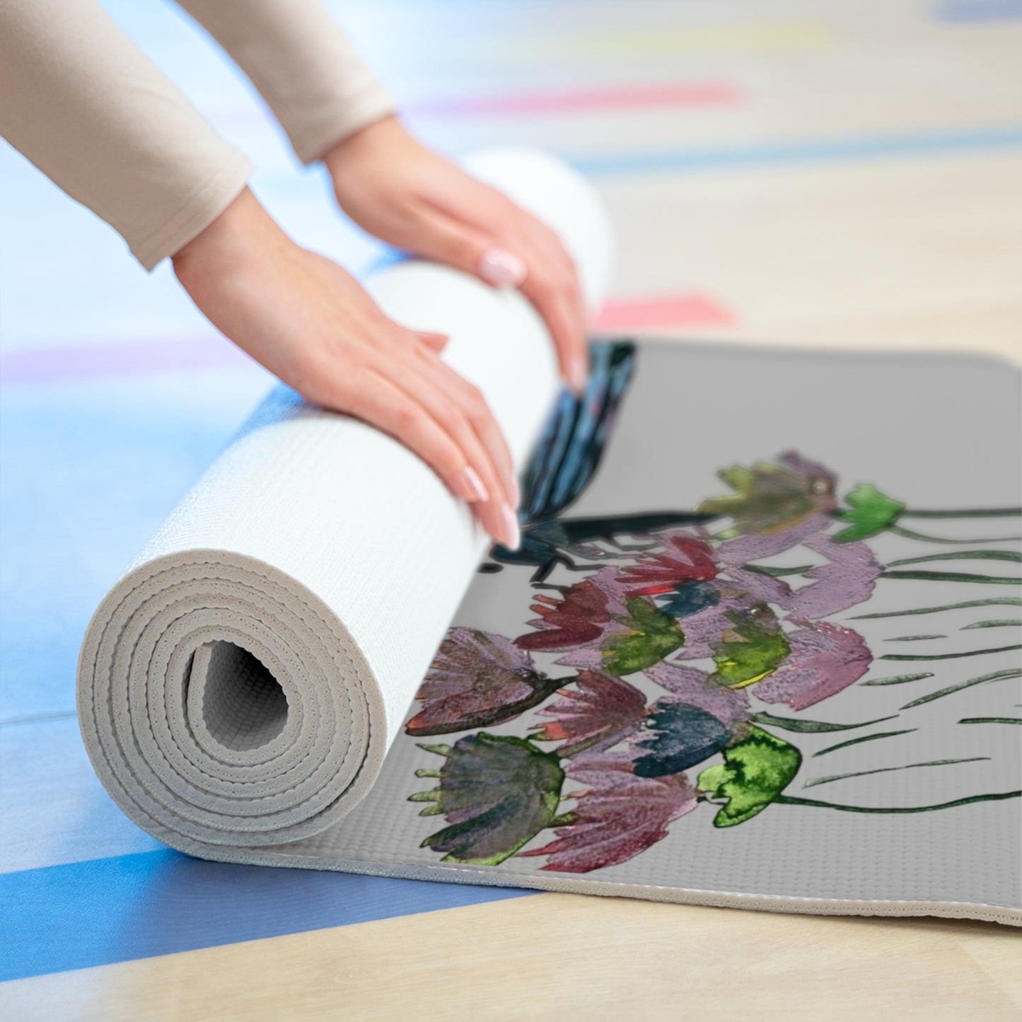 Yoga Mat Butterfly [Grey]