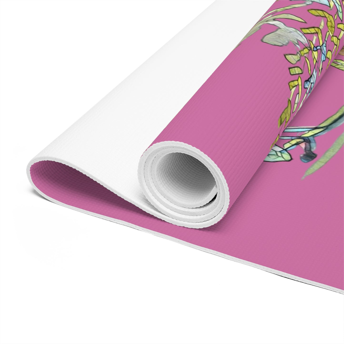 Yoga Mat Plants [Pink]