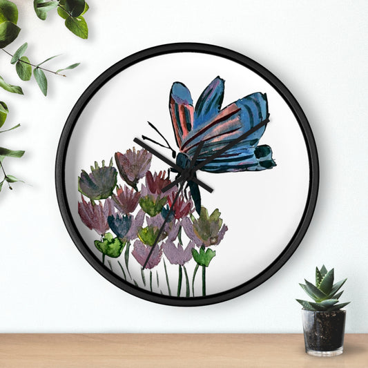 Wall Clock Butterfly
