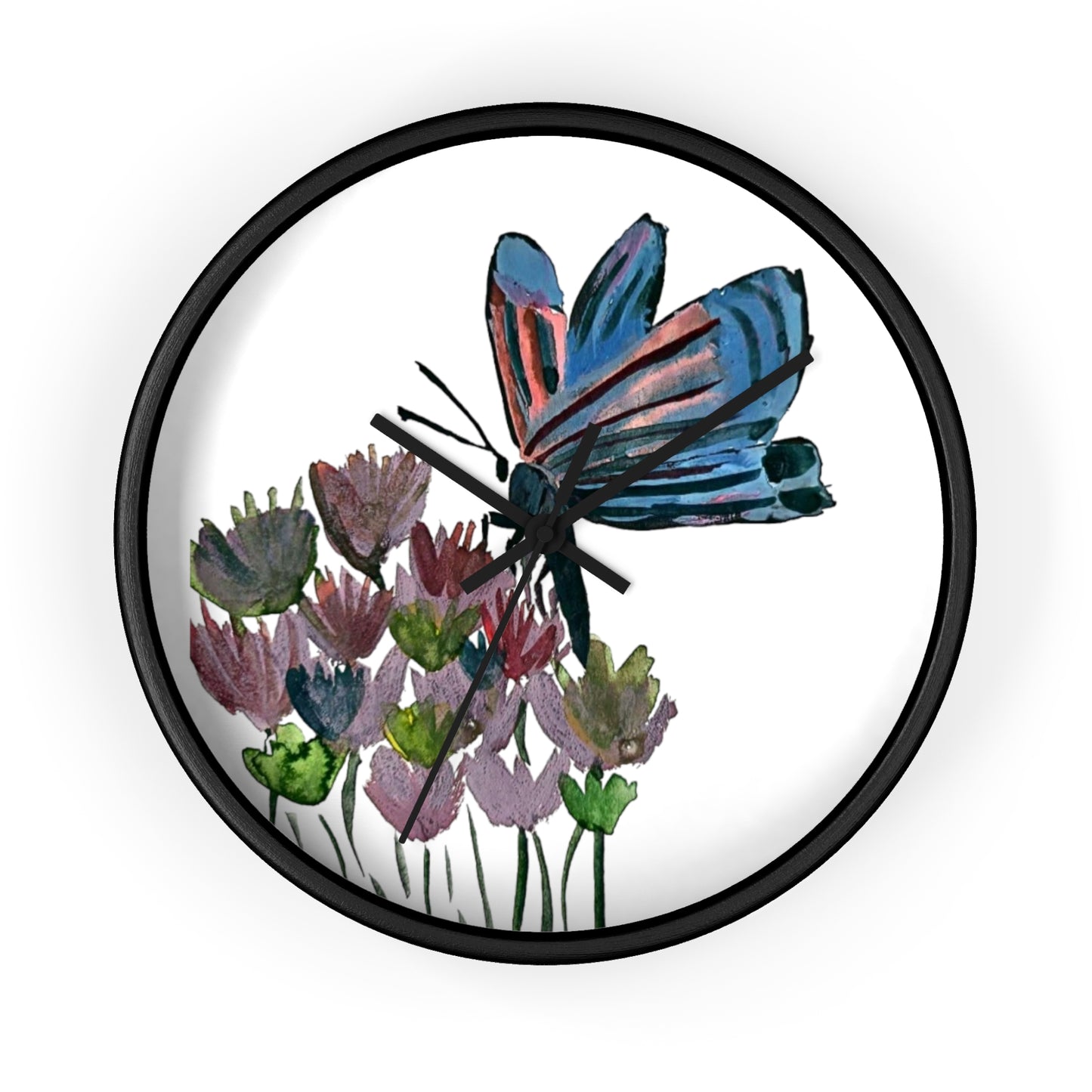 Wall Clock Butterfly