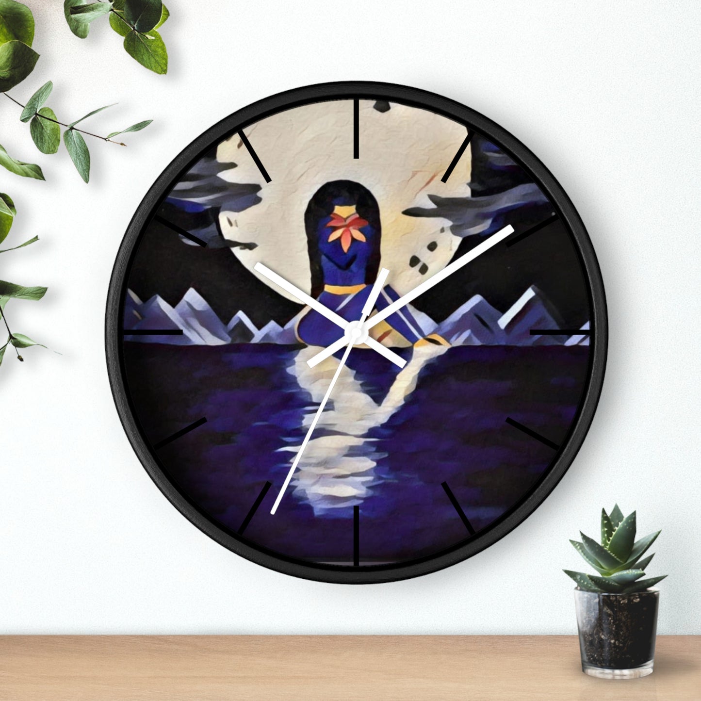 Wall Clock Moon Fae
