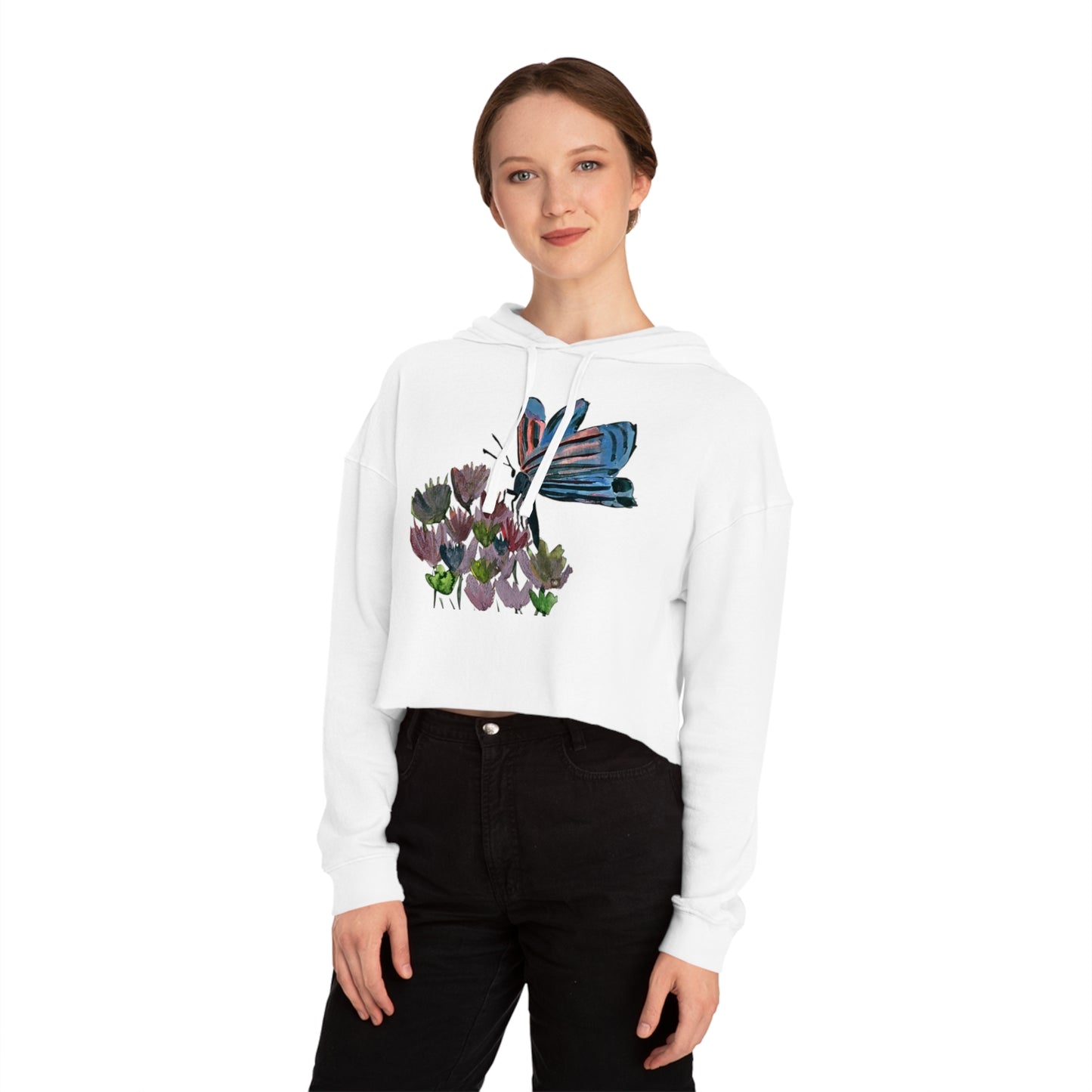 Cropped Butterfly Hoodie