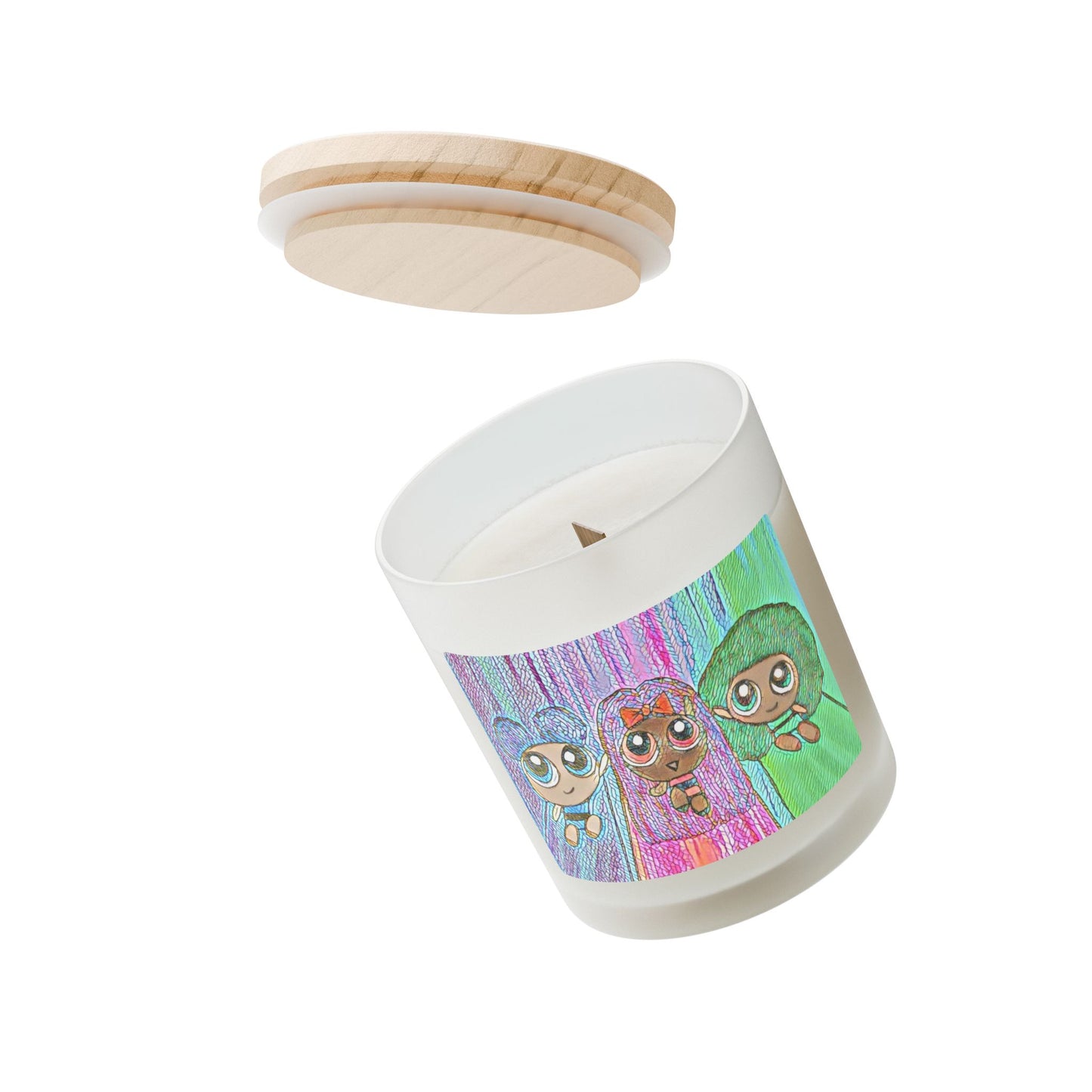 Scented Frosted Glass Candle [11oz] Powerpuff Girls