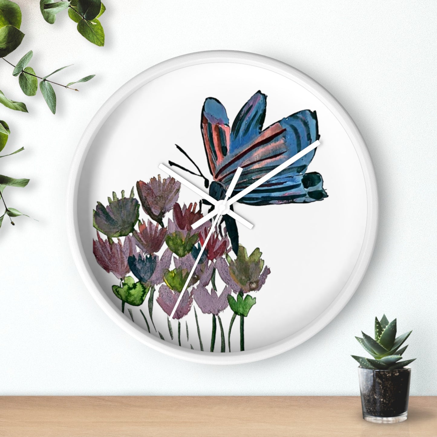 Wall Clock Butterfly