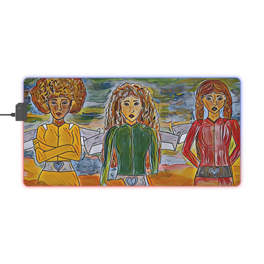 LED Gaming Bgirls Mouse Pad - Desk Mat