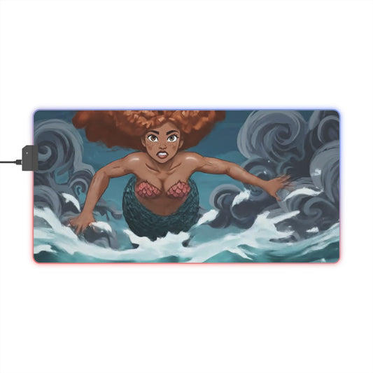 LED Gaming Mermaid Mouse Pad - Desk Mat