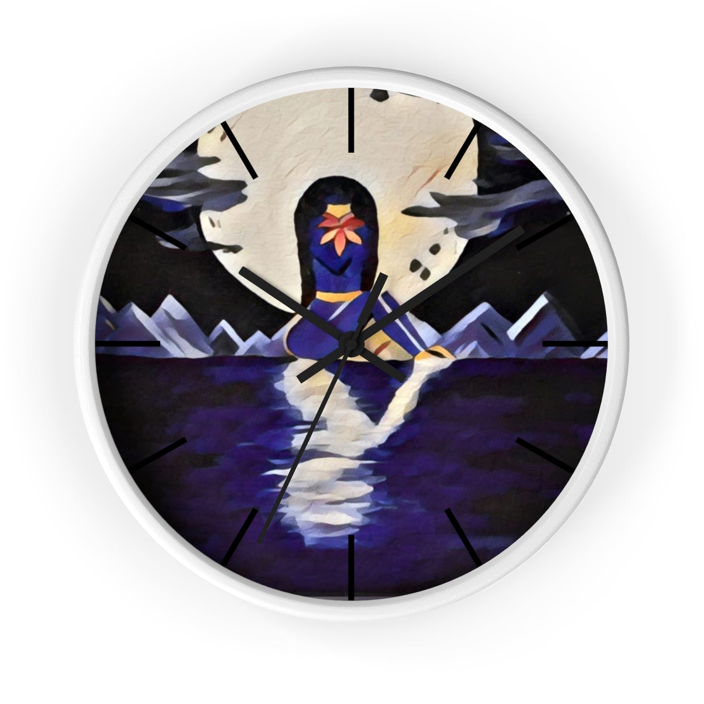 Wall Clock Moon Fae